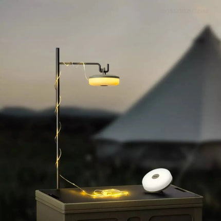 Portable LED Camping Lantern with Hanging Hook – Warm White Light, Battery-Powered, Waterproof, Ideal for Outdoor Adventures