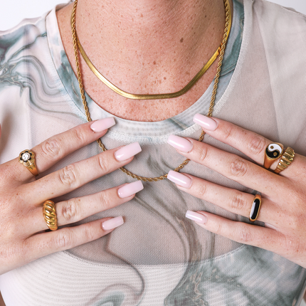 Gold Twisted Chunky Statement Ring  Croissant Style Bold Gold Ring for Women