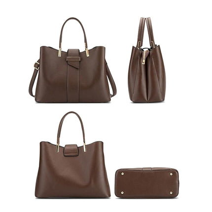 Elegant Handbag – Vegan Leather with Gold Details