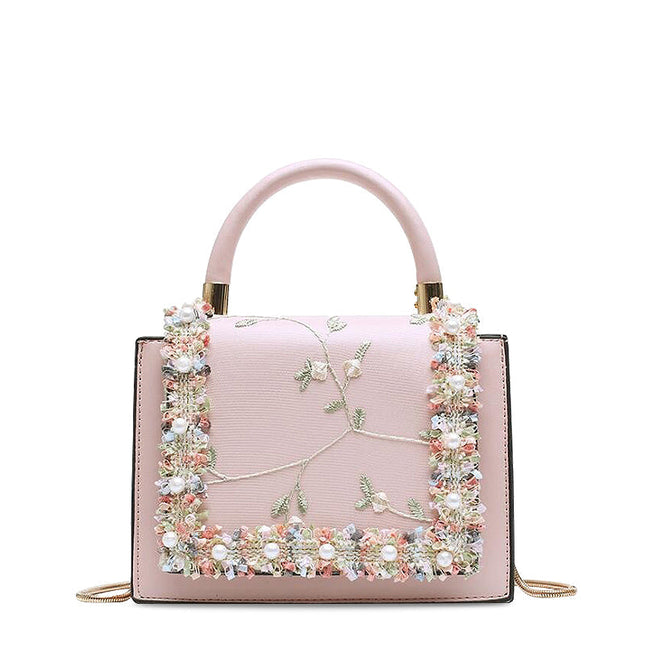 Elegant Floral Handbag – Unique Details & Timeless Style
