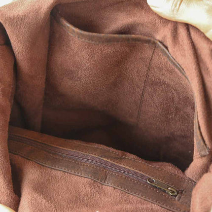 Brown Genuine Leather Shoulder Bag for Women – Spacious & Durable Everyday Handbag