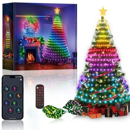 Multicolor LED Christmas Lights 79" x 39" – Indoor & Outdoor Curtain Lights – Energy-Efficient & Weatherproof