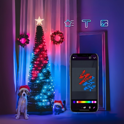 Multicolor LED Christmas Lights 79" x 39" – Indoor & Outdoor Curtain Lights – Energy-Efficient & Weatherproof