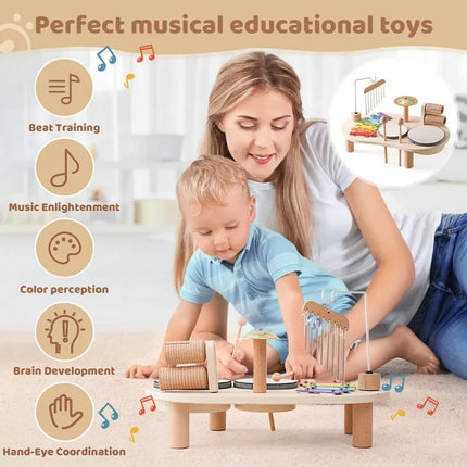 Children’s Drum Set – First Musical Discovery Toy for Toddlers – Interactive Sound Effects, Educational Play, Safe & Non-Toxic Materials