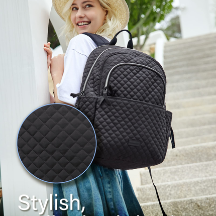 Black Backpack with Laptop Compartment & Side Pockets – Lightweight, Water-Resistant & Stylish for School or Work