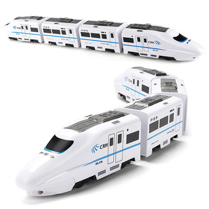 Self-Driving Toy Train – White Electric Train for Kids with Lights & Sounds