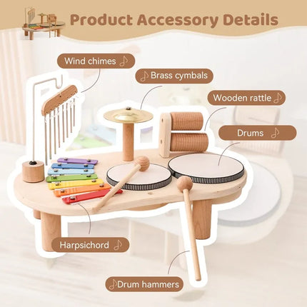 Children’s Drum Set – First Musical Discovery Toy for Toddlers – Interactive Sound Effects, Educational Play, Safe & Non-Toxic Materials