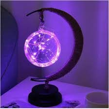 Moon-Inspired LED Touch Table Lamp – Warm Ambient Light for Bedroom & Living Room Décor