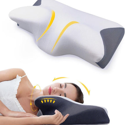 Ergonomic Memory Foam Pillow – Orthopedic Neck & Back Support for Side, Back & Stomach Sleepers