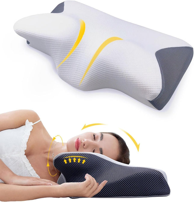 Ergonomic Memory Foam Pillow – Orthopedic Neck & Back Support for Side, Back & Stomach Sleepers
