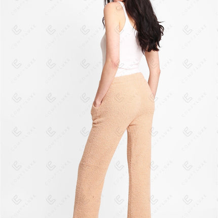 Women’s Luxe Microfiber Lounge Pants with Pockets & Drawstring – Soft Loungewear Bottoms