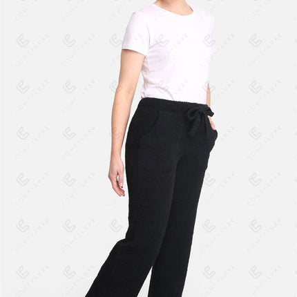 Women’s Luxe Microfiber Lounge Pants with Pockets & Drawstring – Soft Loungewear Bottoms