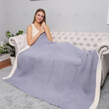 Soft Fleece Throw Blanket Plush Cozy Plaid for Couch, Bed or Living Room Decor