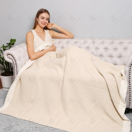 Soft Fleece Throw Blanket Plush Cozy Plaid for Couch, Bed or Living Room Decor