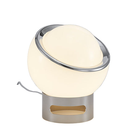 Elegant Opal Glass Table Lamp 15.7" H x 9.8" D – Soft Ambient Lighting for Living Room, Bedroom & Reading Nooks