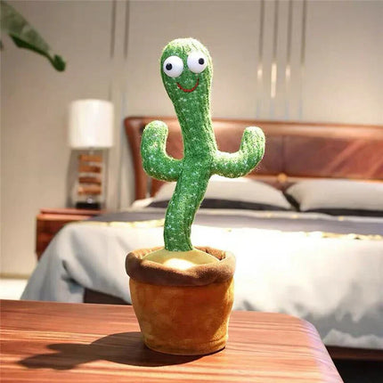 Dancing Cactus Plush Toy – Interactive Talking, Singing & Dancing Toy for Kids – Glowing LED Lights & Mimic Voice Function