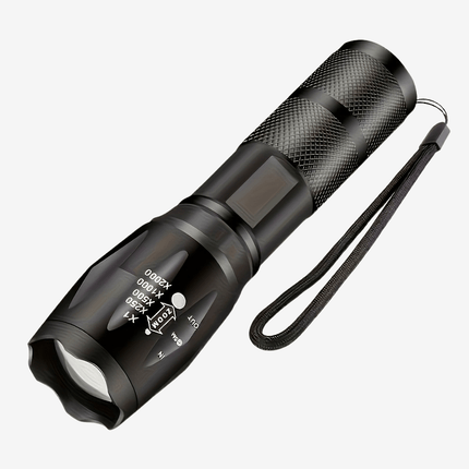 Tactical LED Flashlight – 1000 Lumens, Zoomable, Waterproof, 5 Modes, Compact Design