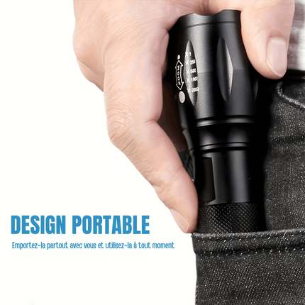 Tactical LED Flashlight – 1000 Lumens, Zoomable, Waterproof, 5 Modes, Compact Design