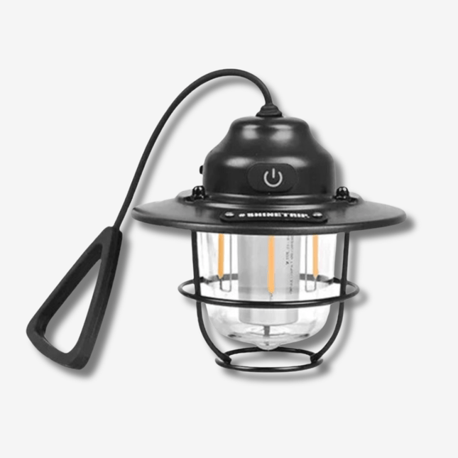 Retro USB Rechargeable LED Camping Lantern – Dimmable Outdoor Vintage Lantern for Camping, Hiking & Garden