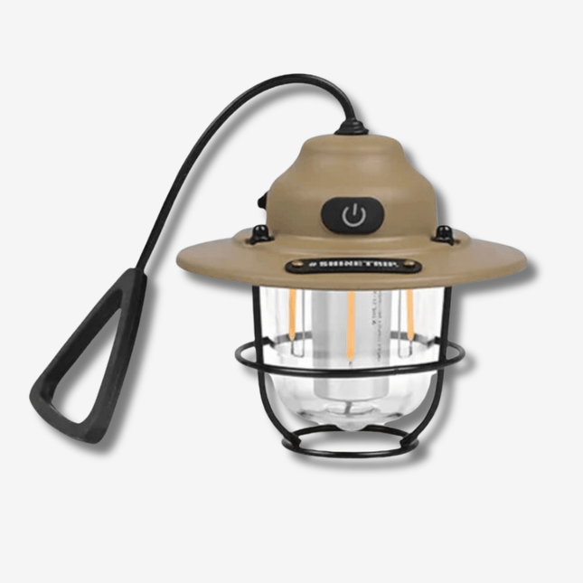 Retro USB Rechargeable LED Camping Lantern – Dimmable Outdoor Vintage Lantern for Camping, Hiking & Garden