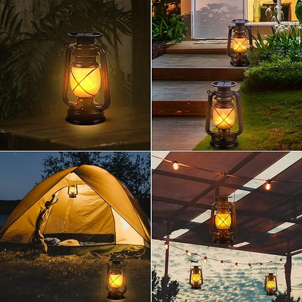 Vintage LED Camping Lantern – USB Rechargeable & Dimmable – Retro Style for Outdoor & Indoor Use