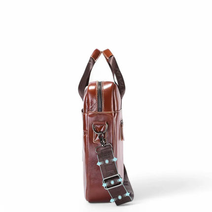Brown Leather Work Briefcase – Classic Leather Laptop Bag for Men & Women