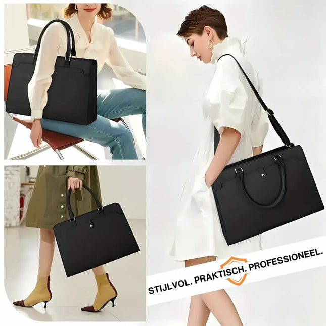 Stylish 15.6" Women's Laptop Bag – Waterproof, Professional Tote with Multiple Compartments