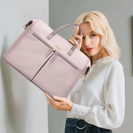 Pink 15.6-Inch Laptop Bag for Women – Stylish Protection for Work & Study