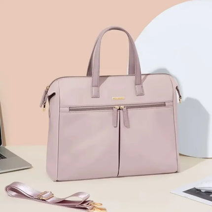 Pink 15.6-Inch Laptop Bag for Women – Stylish Protection for Work & Study