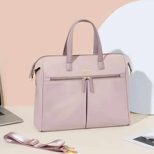 Pink 15.6-Inch Laptop Bag for Women – Stylish Protection for Work & Study