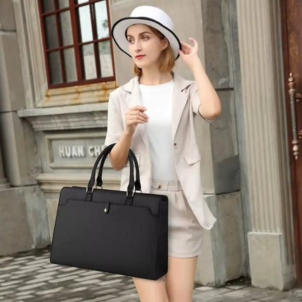 Stylish 15.6" Women's Laptop Bag – Waterproof, Professional Tote with Multiple Compartments