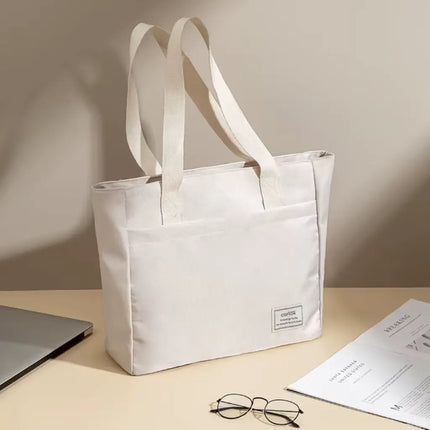 White Canvas Tote Bag – Spacious & Durable Everyday Carry Bag