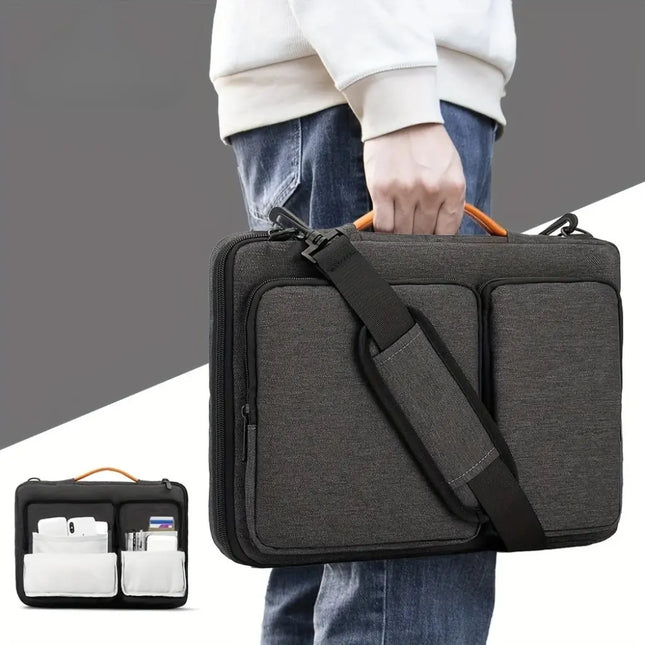 Waterproof Laptop Bag – Stylish Grey Tote for 15.6" Laptops