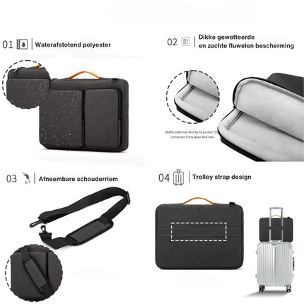 Waterproof Laptop Bag – Stylish Grey Tote for 15.6" Laptops