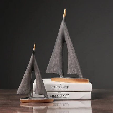 Minimalist Decorative Sailboat – Nautical Coastal Home Decor Accent for Modern & Beach-Inspired Interiors