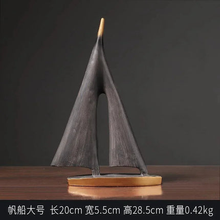 Minimalist Decorative Sailboat – Nautical Coastal Home Decor Accent for Modern & Beach-Inspired Interiors