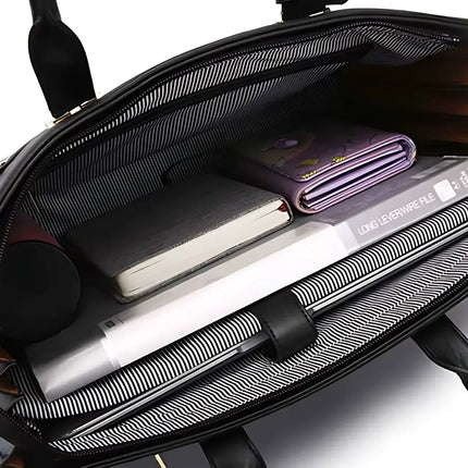 Premium 13-Inch Leather Laptop Bag for Women – Stylish & Functional Work Tote