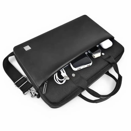 Genuine Leather Laptop Bag for Women – Black, 13-14 Inch, Water-Resistant, Stylish & Functional