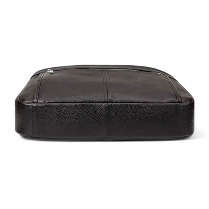 13-Inch Leather Laptop Bag for Men – Premium Cowhide Briefcase with Organizer