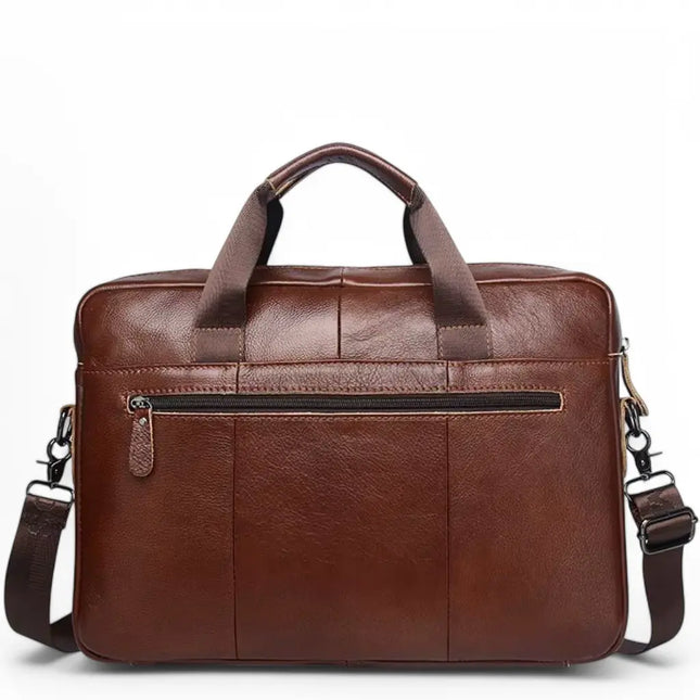 Premium Leather 15-Inch Laptop Bag for Men – Handcrafted Genuine Leather Briefcase