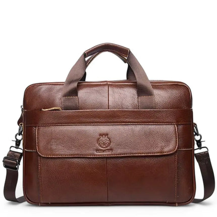 Premium Leather 15-Inch Laptop Bag for Men – Handcrafted Genuine Leather Briefcase