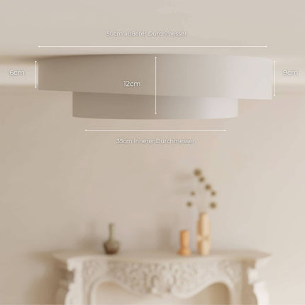 Modern LED Ceiling Light 23.6" – Elegant Dimmable Fixture for Living Room & Bedroom