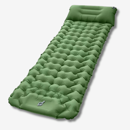 Inflatable Air Mattress with Integrated Pillow – Lightweight & Compact for Camping, Travel & Festivals