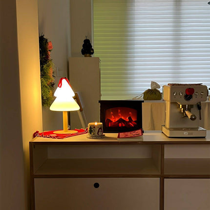 Modern LED Christmas Tree Table Lamp – 3 Light Modes, USB & Plug-In, Illuminates up to 108 ft²