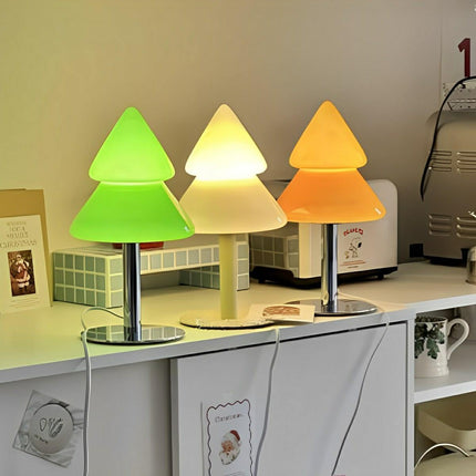 Modern LED Christmas Tree Table Lamp – 3 Light Modes, USB & Plug-In, Illuminates up to 108 ft²