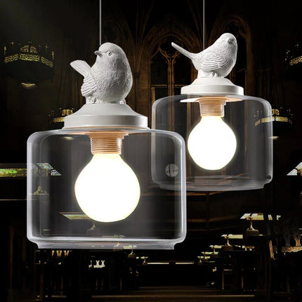 Bird-Inspired Pendant Ceiling Light 7.9″ Ø × 10.2″ H – Nature Decor Hanging Lamp with E27 LED Socket