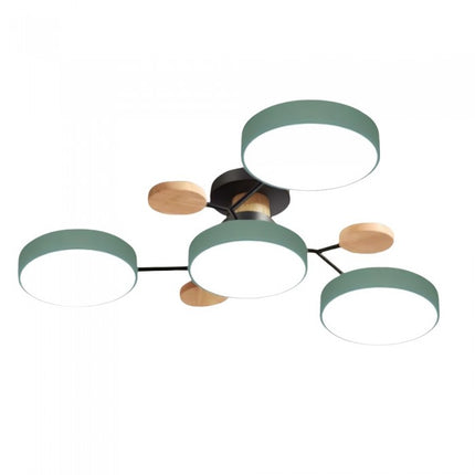 Modern LED Ceiling Light Fixture with Branch Design & Round Panels – Dimmable, Energy-Efficient Lighting (24", 31", 39")