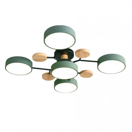 Modern LED Ceiling Light Fixture with Branch Design & Round Panels – Dimmable, Energy-Efficient Lighting (24", 31", 39")
