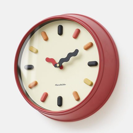 3D Scandinavian Wall Clock 13" – Silent Sweep Movement, Modern Nordic Minimalist Design