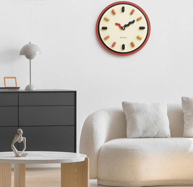 3D Scandinavian Wall Clock 13" – Silent Sweep Movement, Modern Nordic Minimalist Design